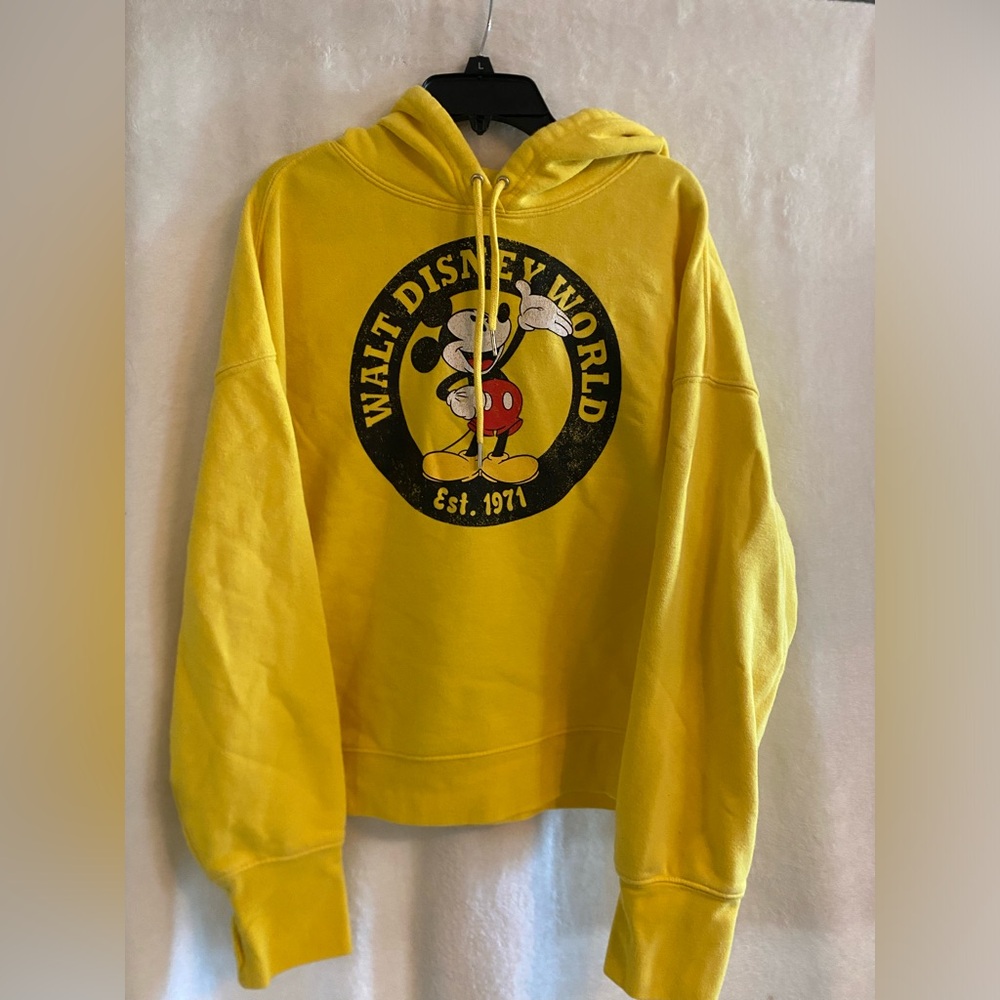 WDW yellow hoodie size large